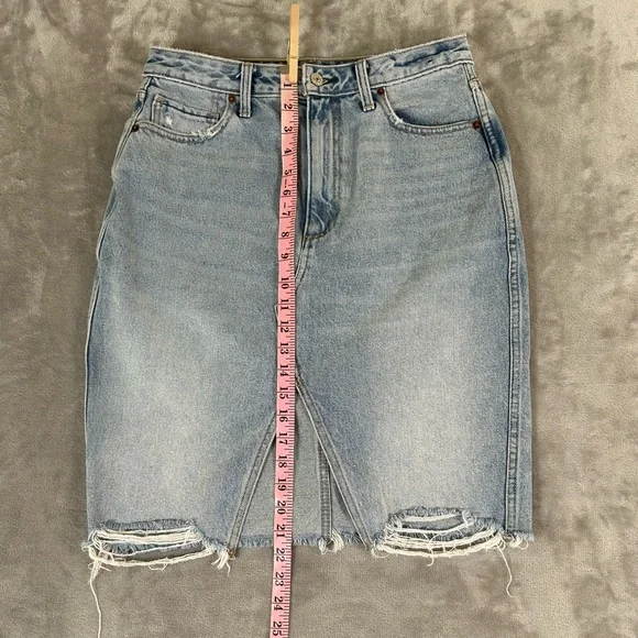Abercrombie & fitch distressed denim pencil skirt - Picture 5 of 9